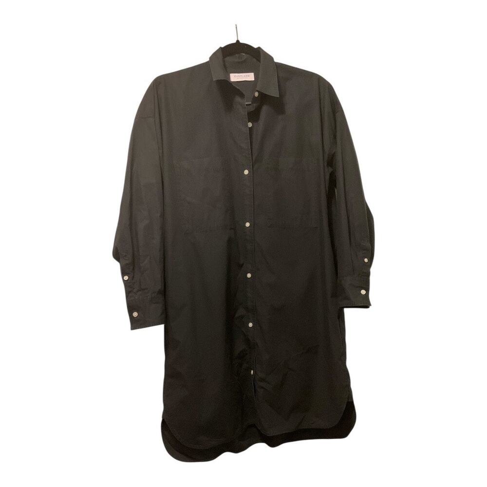 Everlane Shirt Dress Women 6 Black